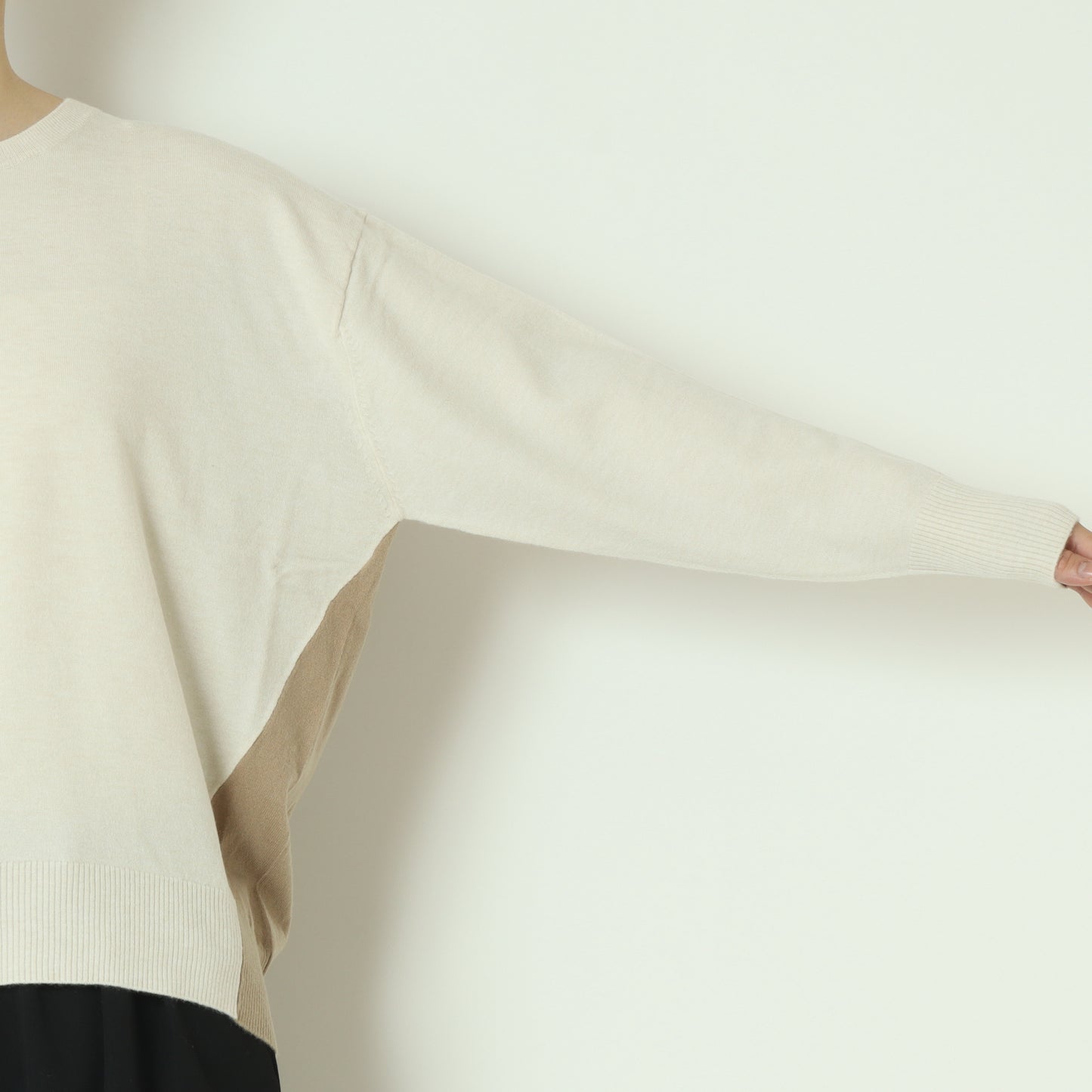 配色ニットプルオーバー 523812