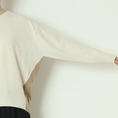 配色ニットプルオーバー 523812