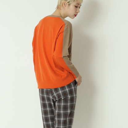 配色ニットプルオーバー 523812