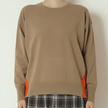 配色ニットプルオーバー 523812