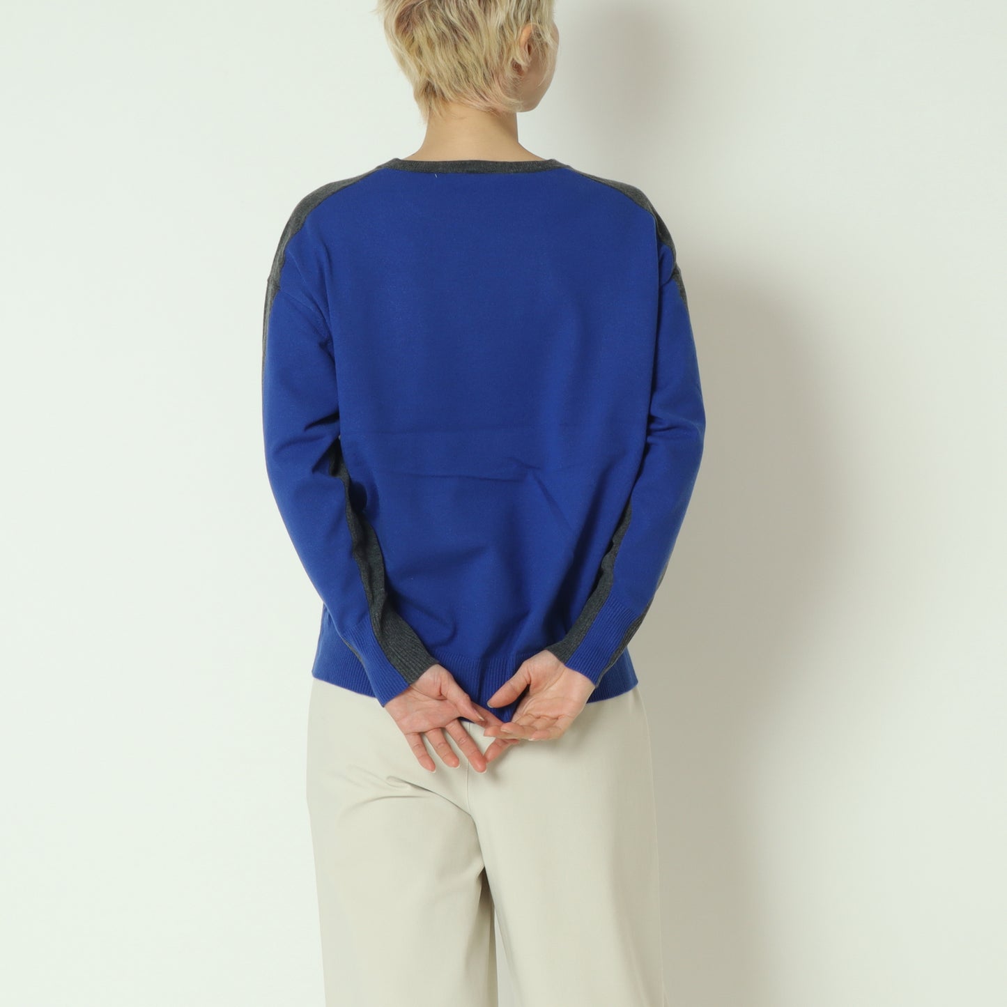 配色ニットプルオーバー 523812