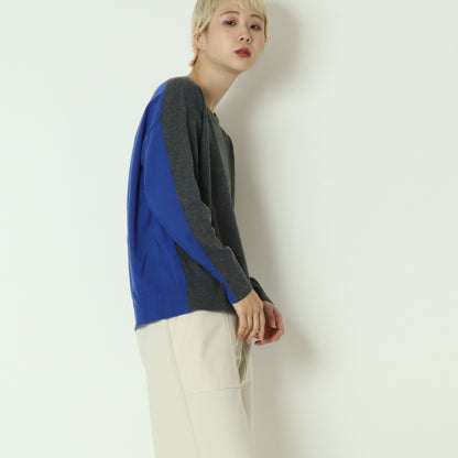 配色ニットプルオーバー 523812