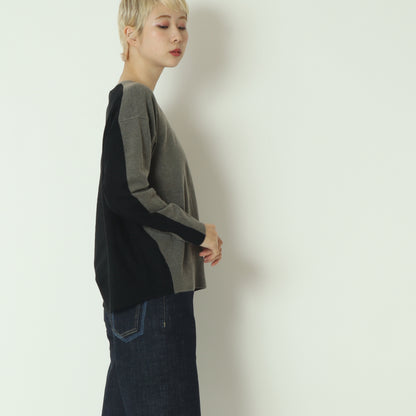 配色ニットプルオーバー 523812