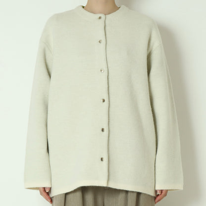 ダブルフェイス配色ニットカーディガン 733878