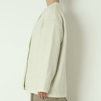 ダブルフェイス配色ニットカーディガン 733878