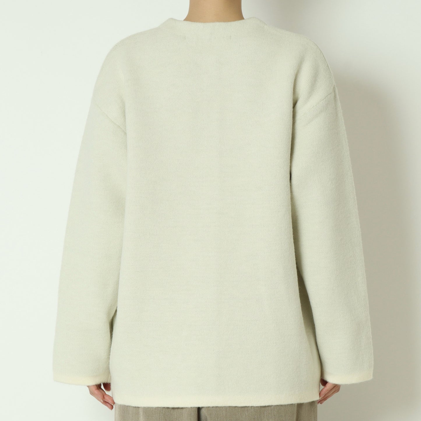 ダブルフェイス配色ニットカーディガン 733878