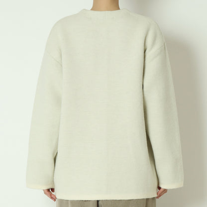 ダブルフェイス配色ニットカーディガン 733878