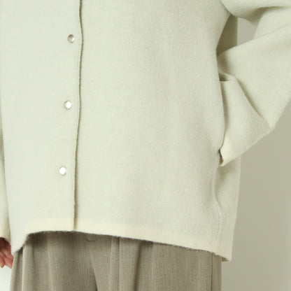 ダブルフェイス配色ニットカーディガン 733878