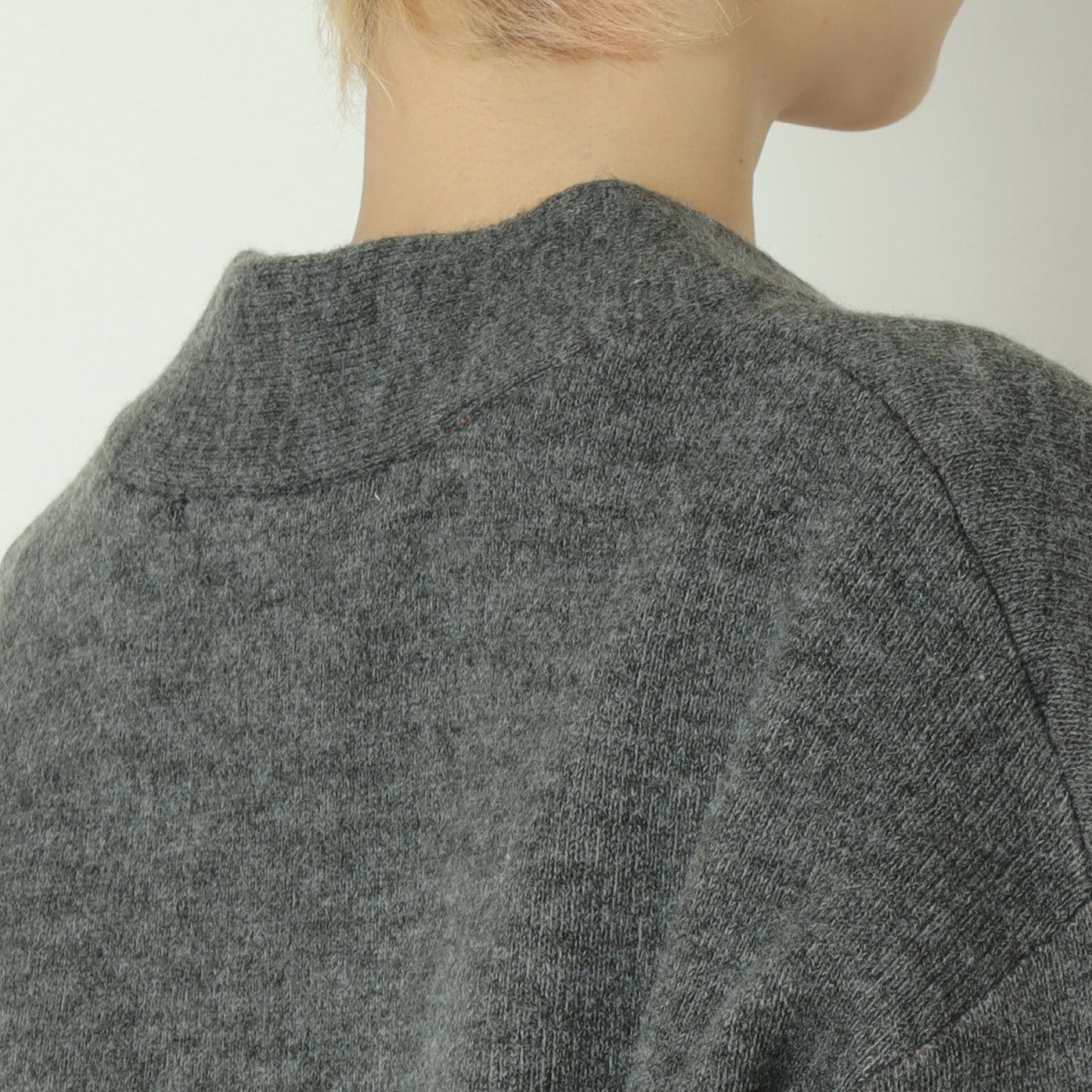 ダブルフェイス配色ニットロングカーディガン 733879