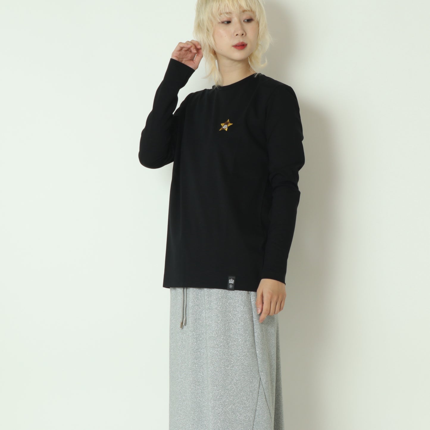 ロゴ刺繍カットソー　02080660254