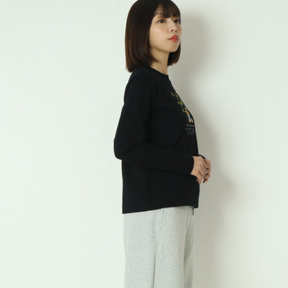 ベア刺繍フライスロンT  0208010261