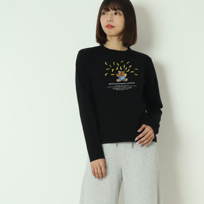 ベア刺繍フライスロンT  0208010261