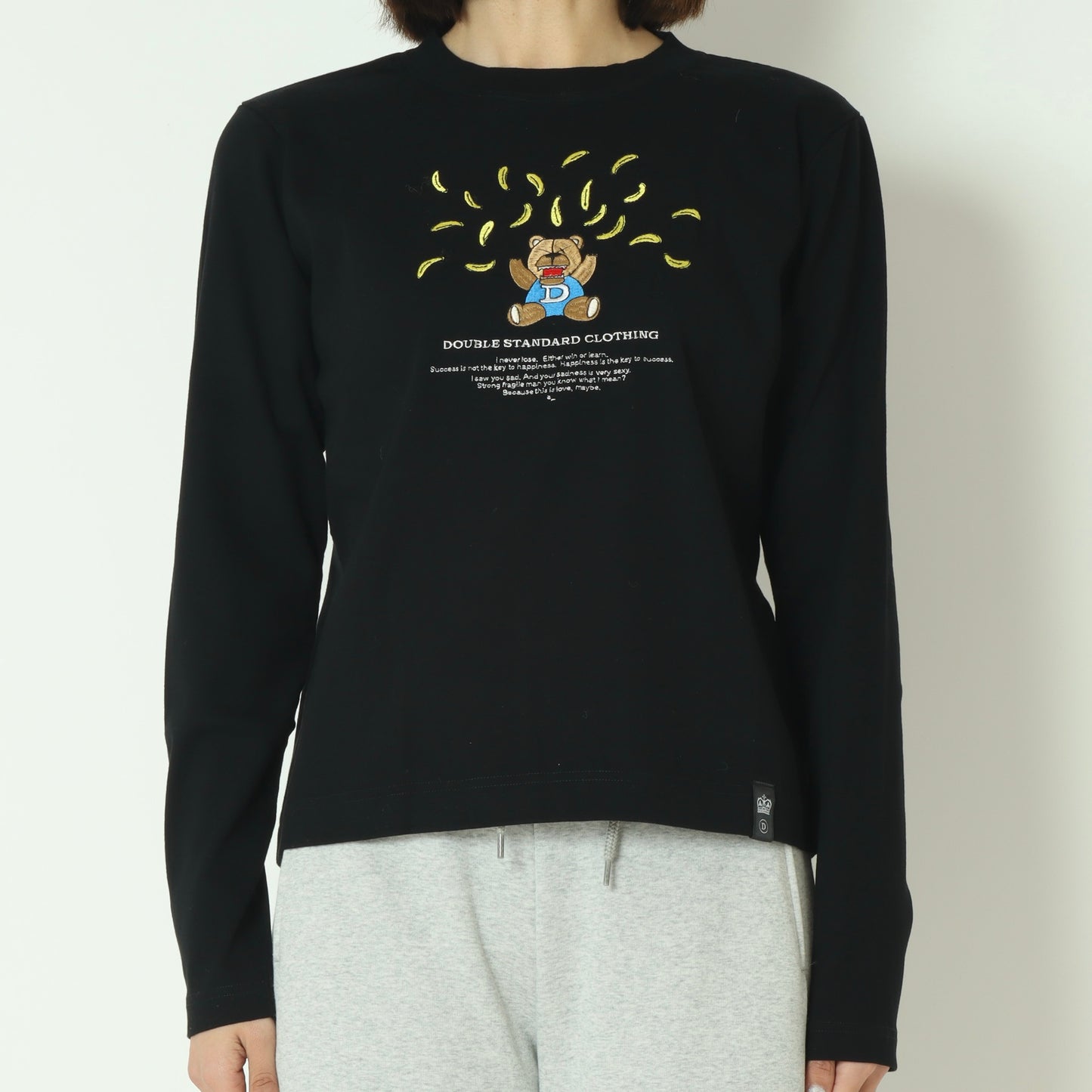 ベア刺繍フライスロンT  0208010261