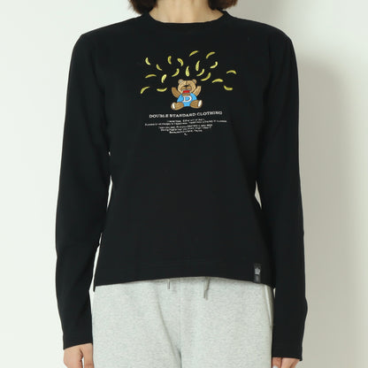 ベア刺繍フライスロンT  0208010261