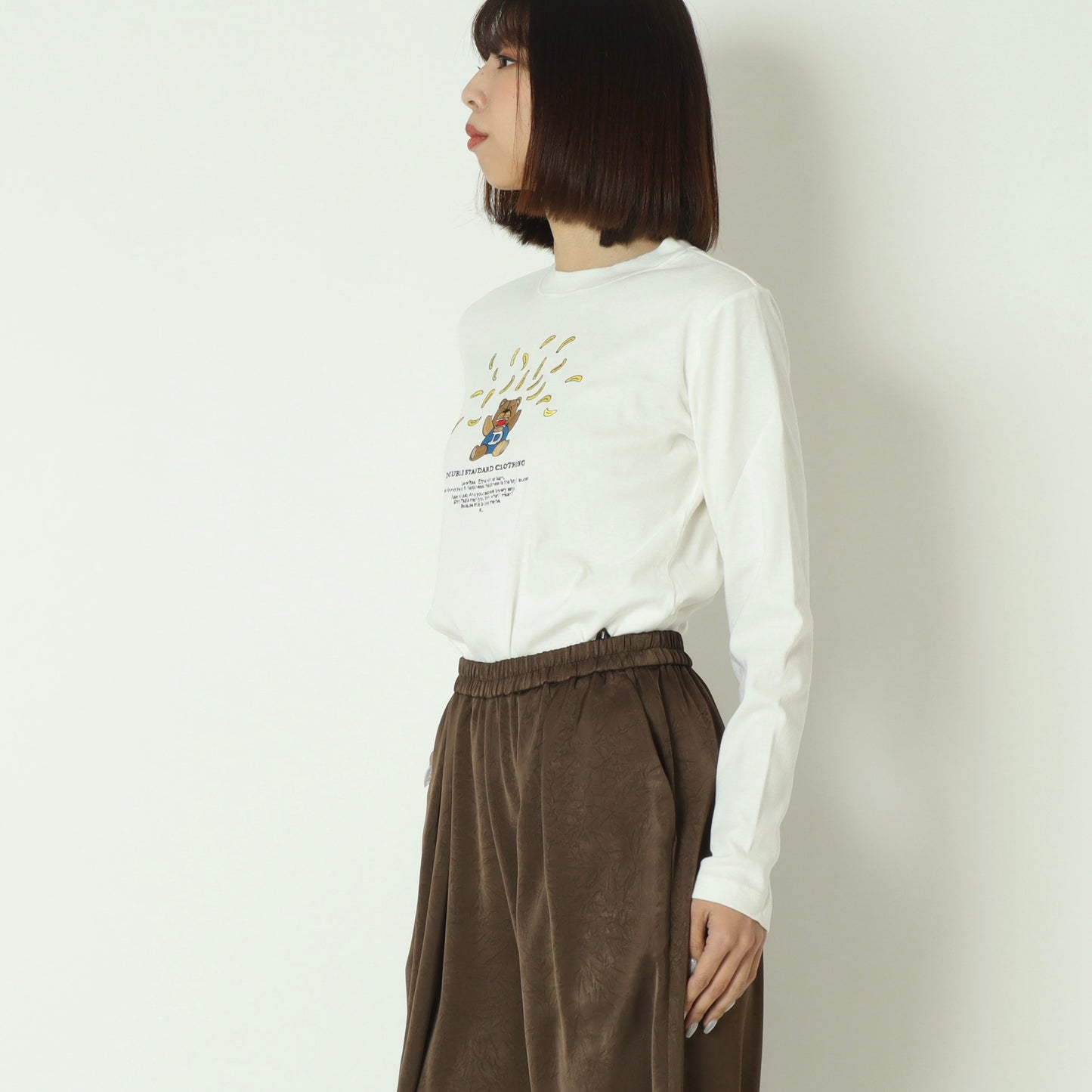 ベア刺繍フライスロンT  0208010261