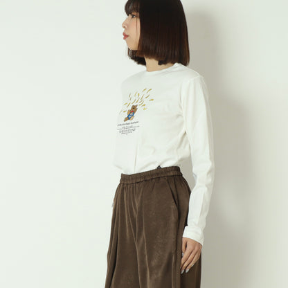 ベア刺繍フライスロンT  0208010261