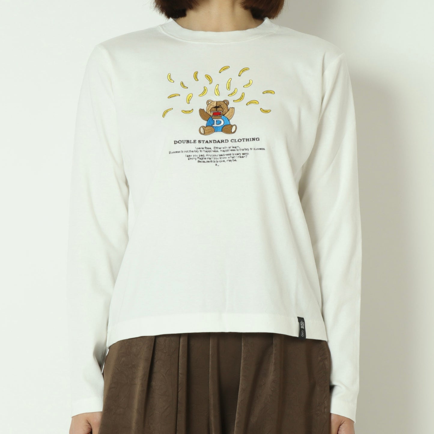 ベア刺繍フライスロンT  0208010261