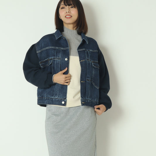 ジャージードッキングデニムジャケット  BO25-313J