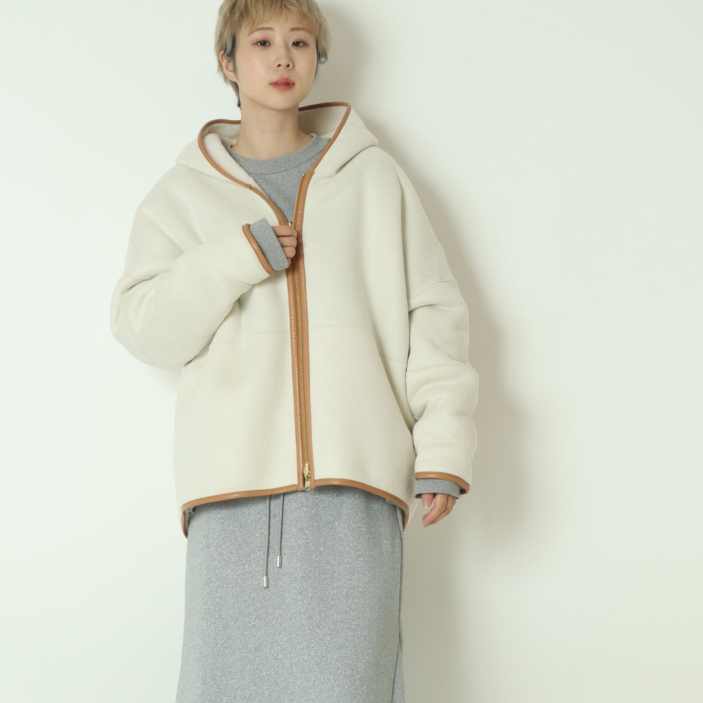 リバーシブルボアフーディーブルゾン  R2303RBP527