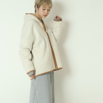 リバーシブルボアフーディーブルゾン  R2303RBP527