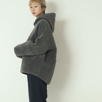 リバーシブルボアフーディーブルゾン  R2303RBP527