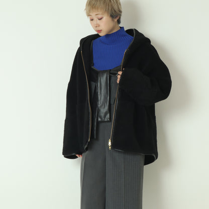 リバーシブルボアフーディーブルゾン  R2303RBP527