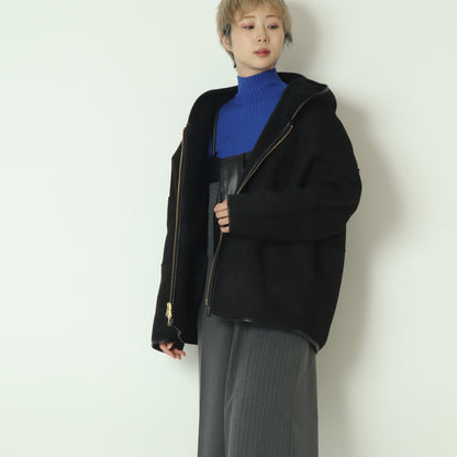 リバーシブルボアフーディーブルゾン  R2303RBP527