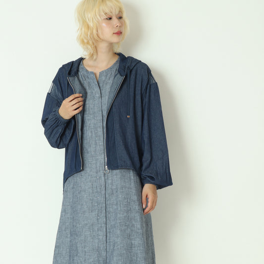 チュールコンビデニムジップフーディー  70050-3110