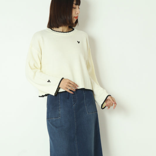 ハートポイントニット  D8569