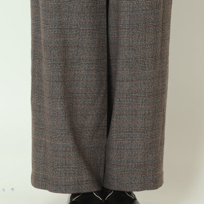 タックワイドチェックパンツ H825306