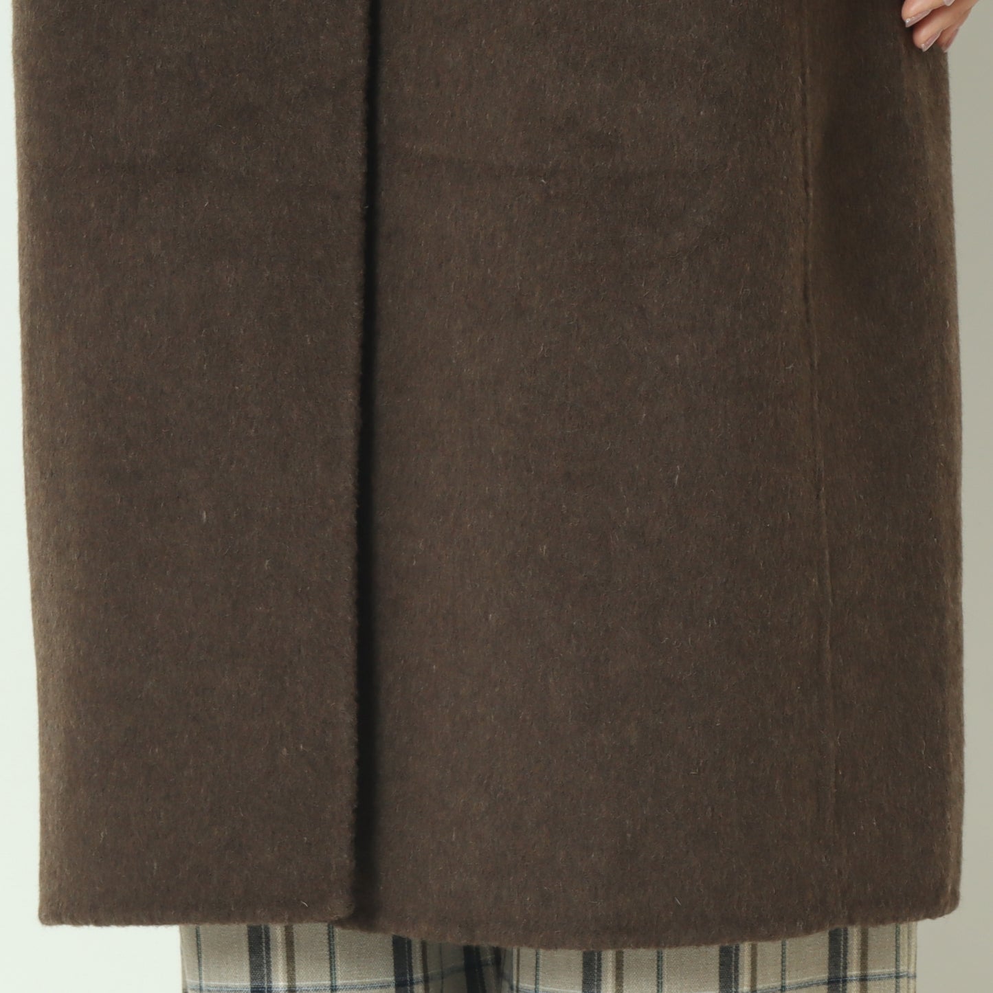 ストラクチャードダブルウールコート  H125309