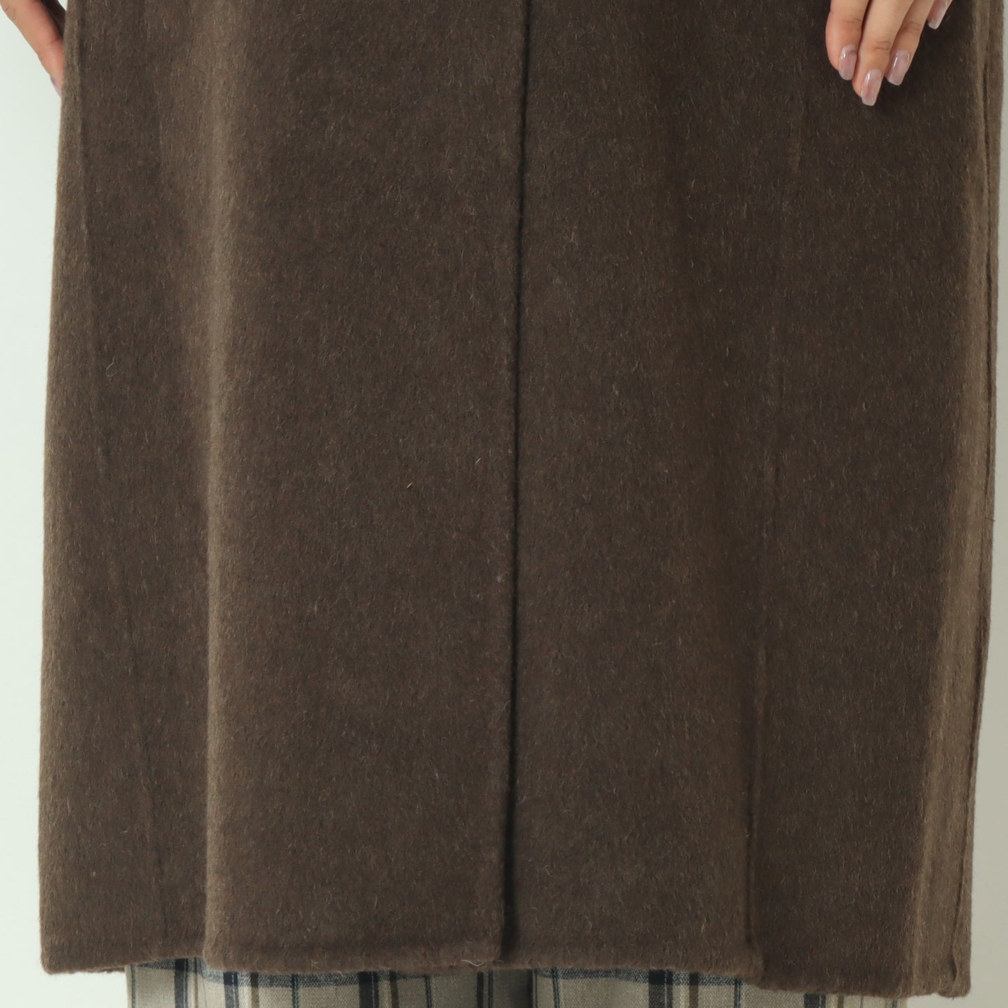 ストラクチャードダブルウールコート  H125309