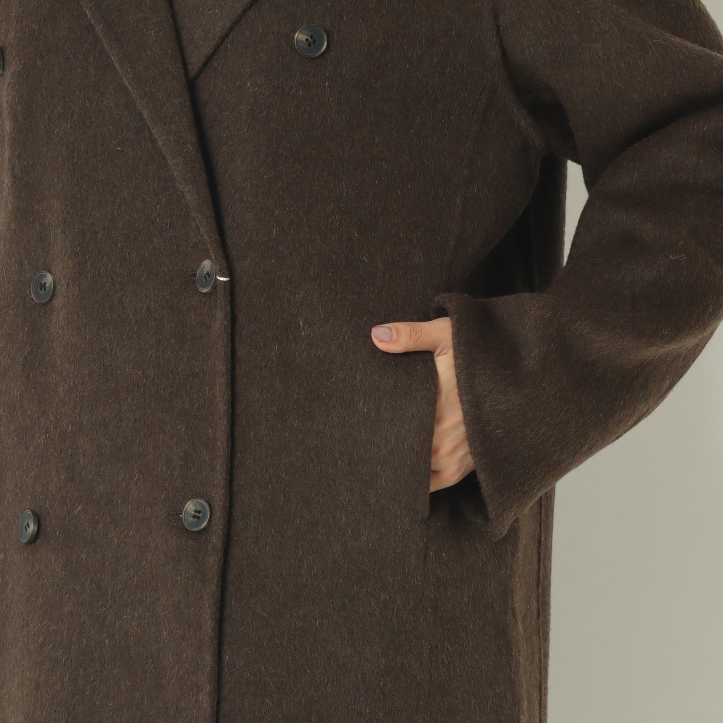 ストラクチャードダブルウールコート  H125309