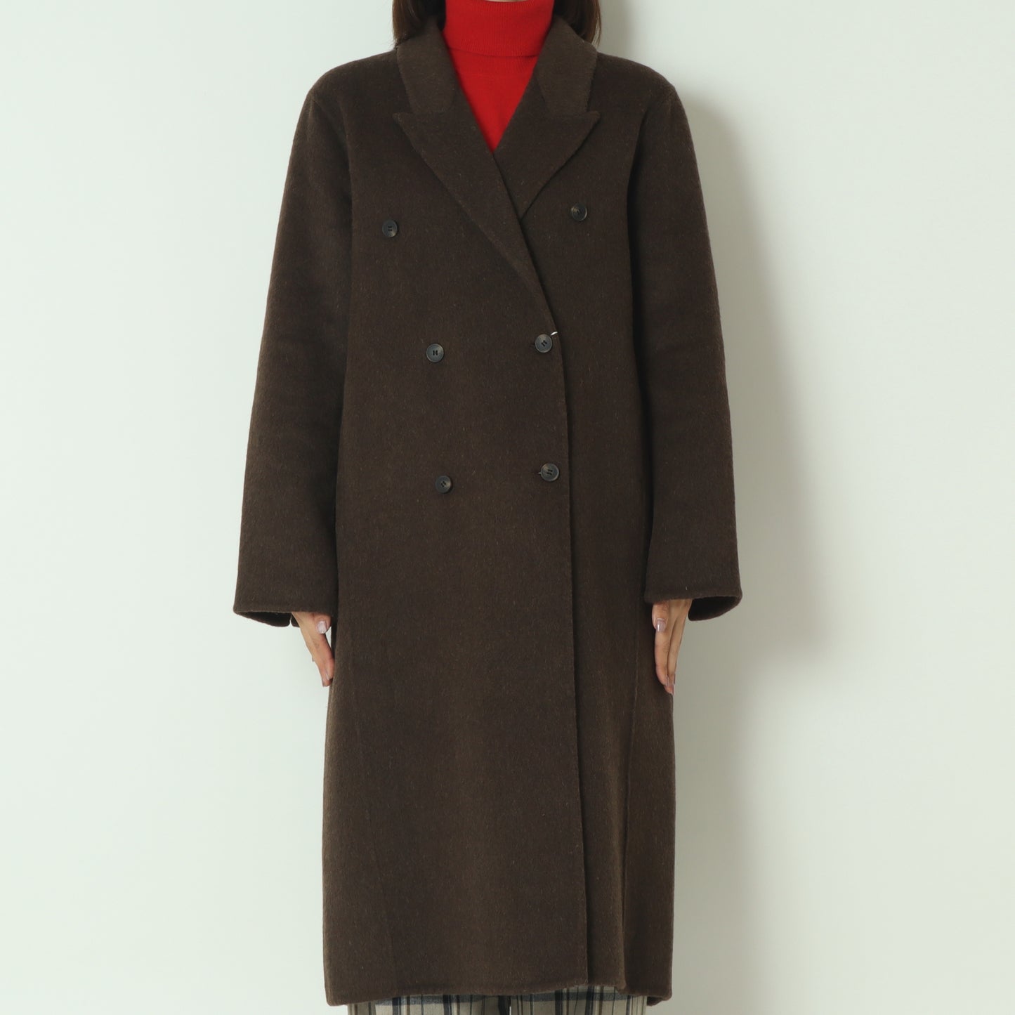 ストラクチャードダブルウールコート  H125309