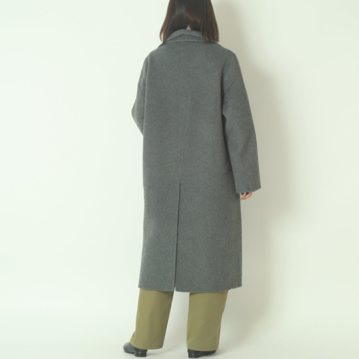 ストラクチャードダブルウールコート  H125309