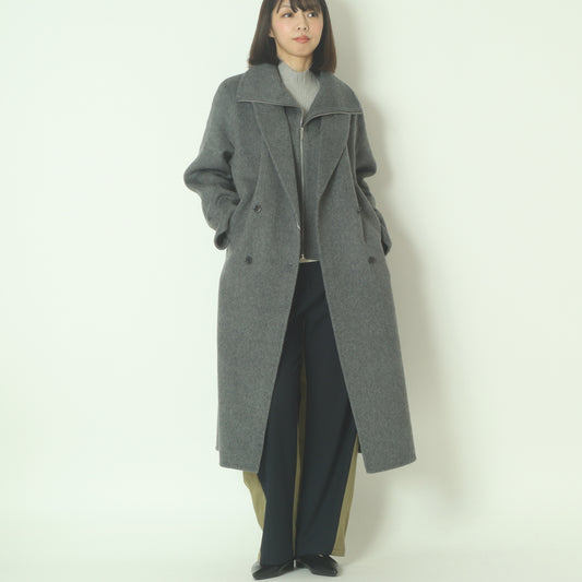 ストラクチャードダブルウールコート  H125309