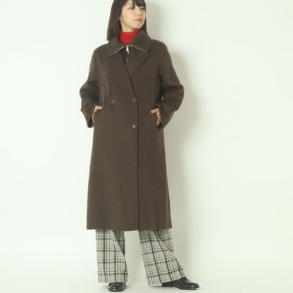 ストラクチャードダブルウールコート  H125309