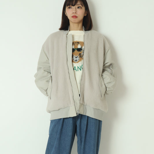 ボアコンビ中綿MA-1ブルゾン  H125305