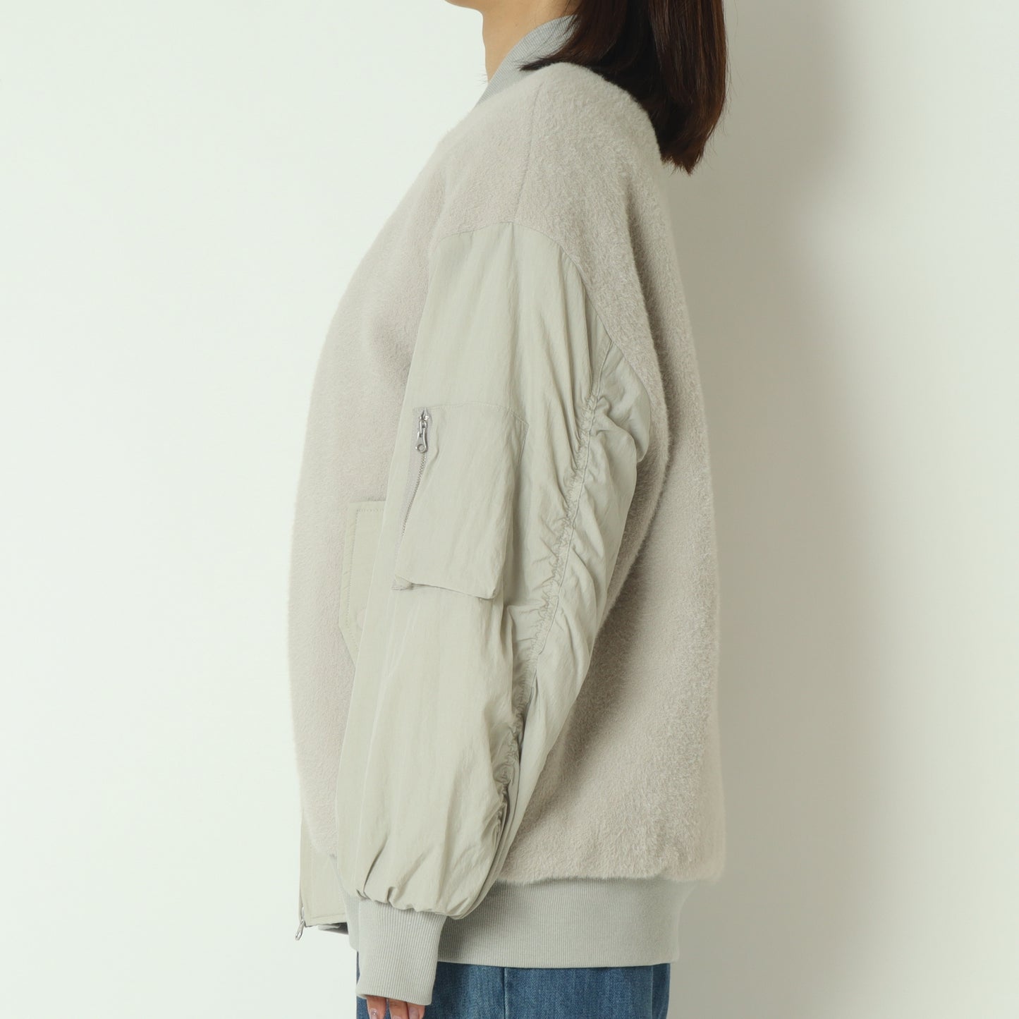 ボアコンビ中綿MA-1ブルゾン  H125305