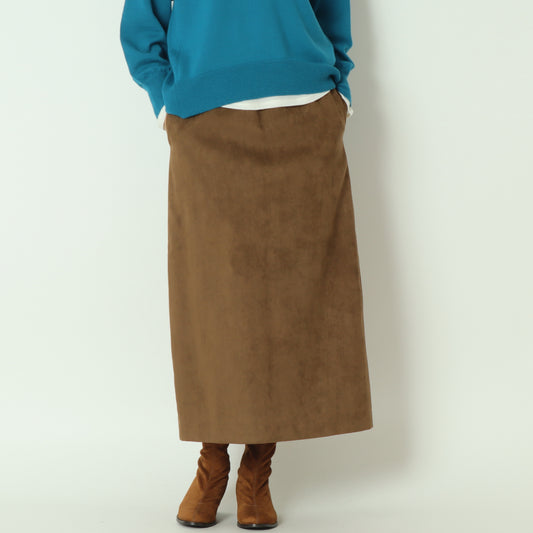 エコスウェードベンツ入りIラインロングスカート H725313