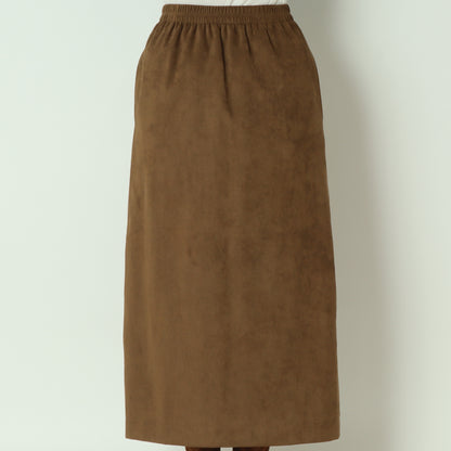 エコスウェードベンツ入りIラインロングスカート H725313