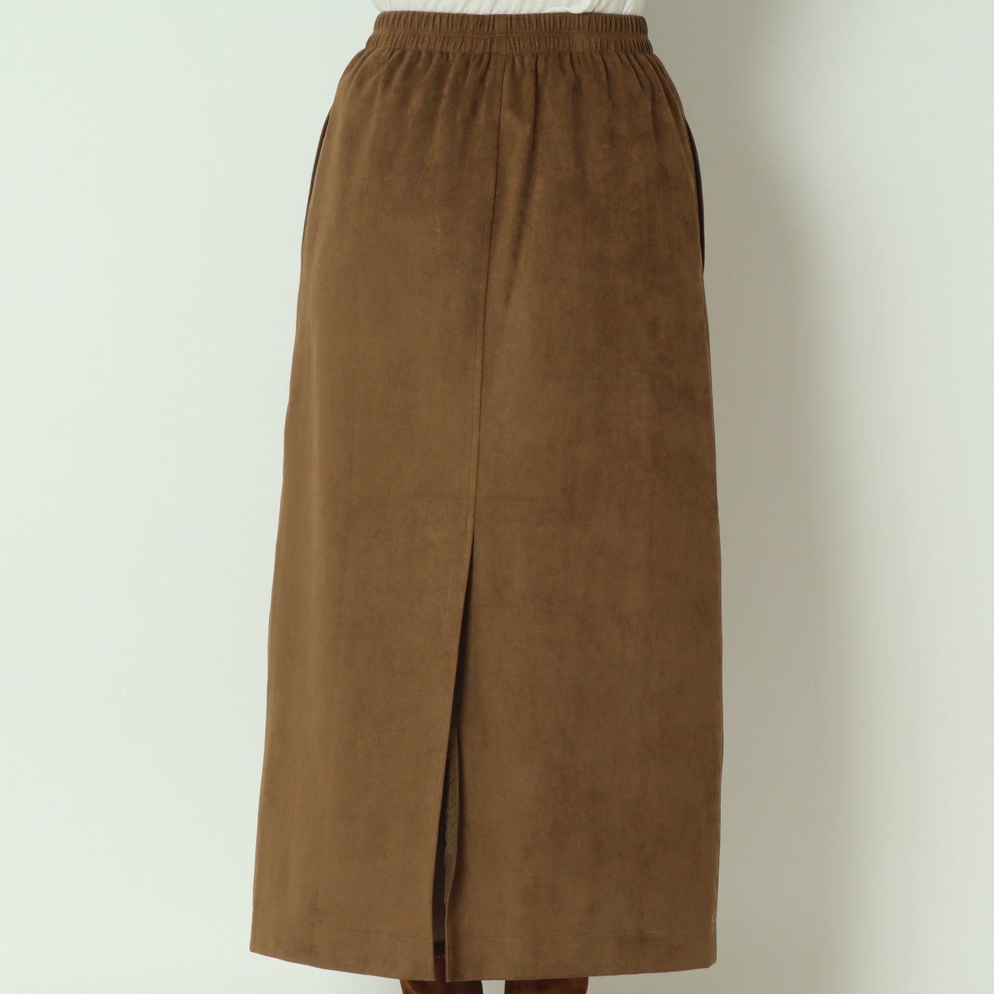 エコスウェードベンツ入りIラインロングスカート H725313