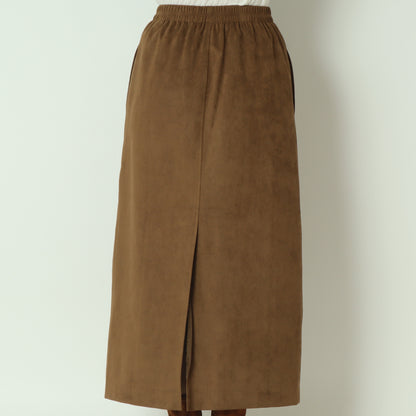 エコスウェードベンツ入りIラインロングスカート H725313