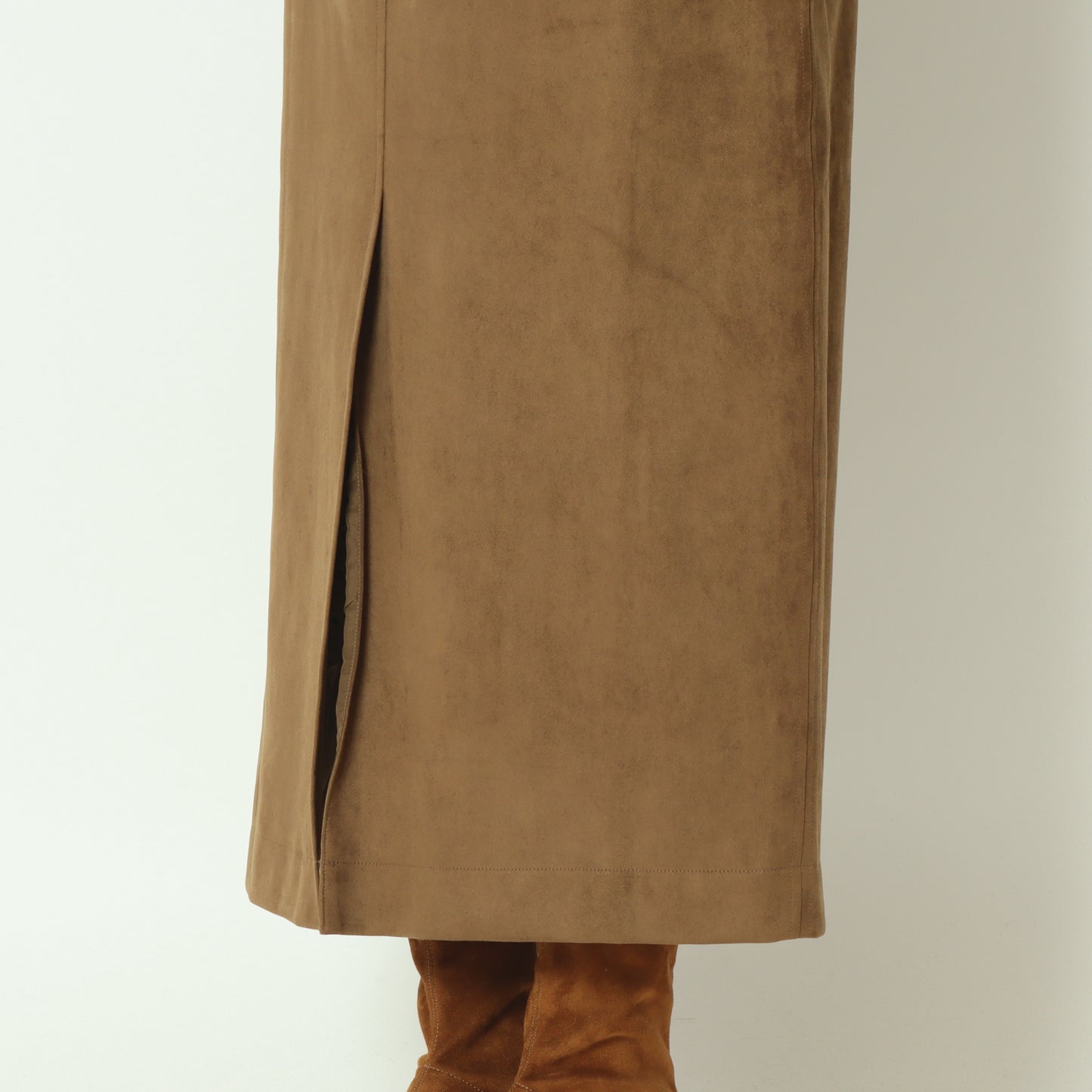 エコスウェードベンツ入りIラインロングスカート H725313