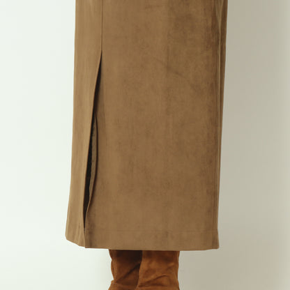 エコスウェードベンツ入りIラインロングスカート H725313