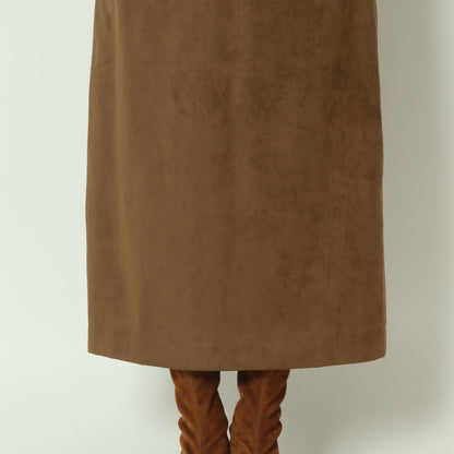 エコスウェードベンツ入りIラインロングスカート H725313