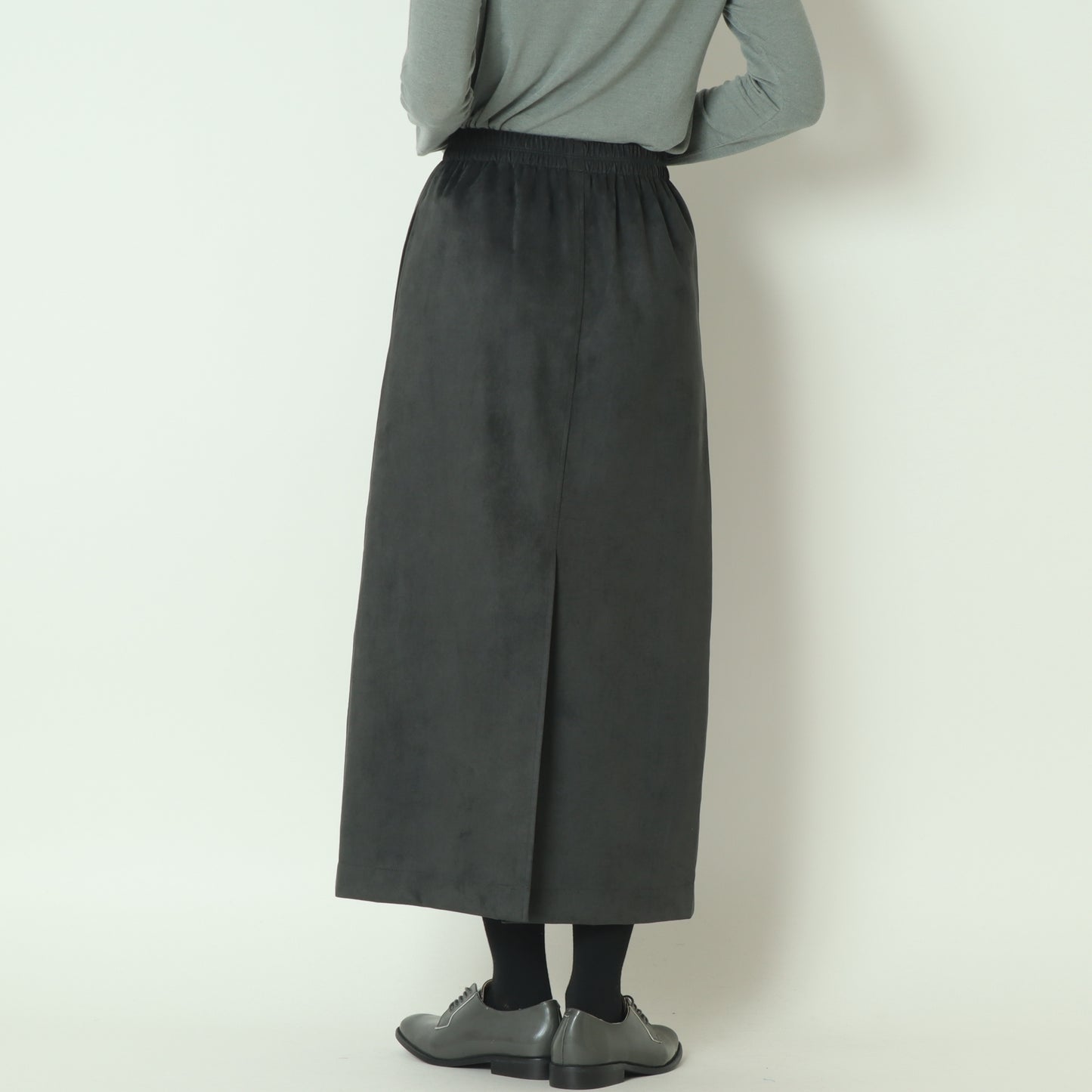 エコスウェードベンツ入りIラインロングスカート H725313