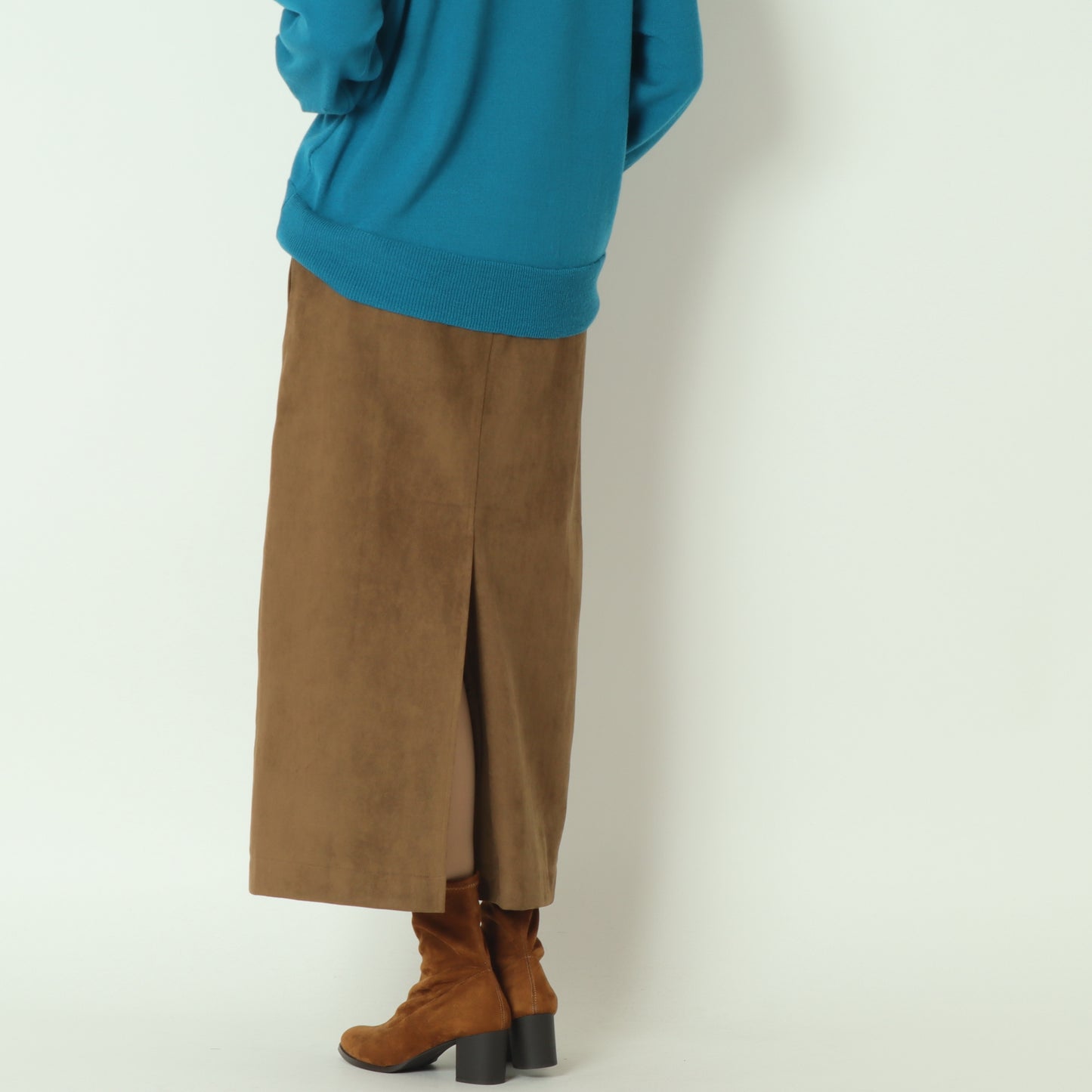 エコスウェードベンツ入りIラインロングスカート H725313