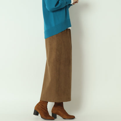 エコスウェードベンツ入りIラインロングスカート H725313