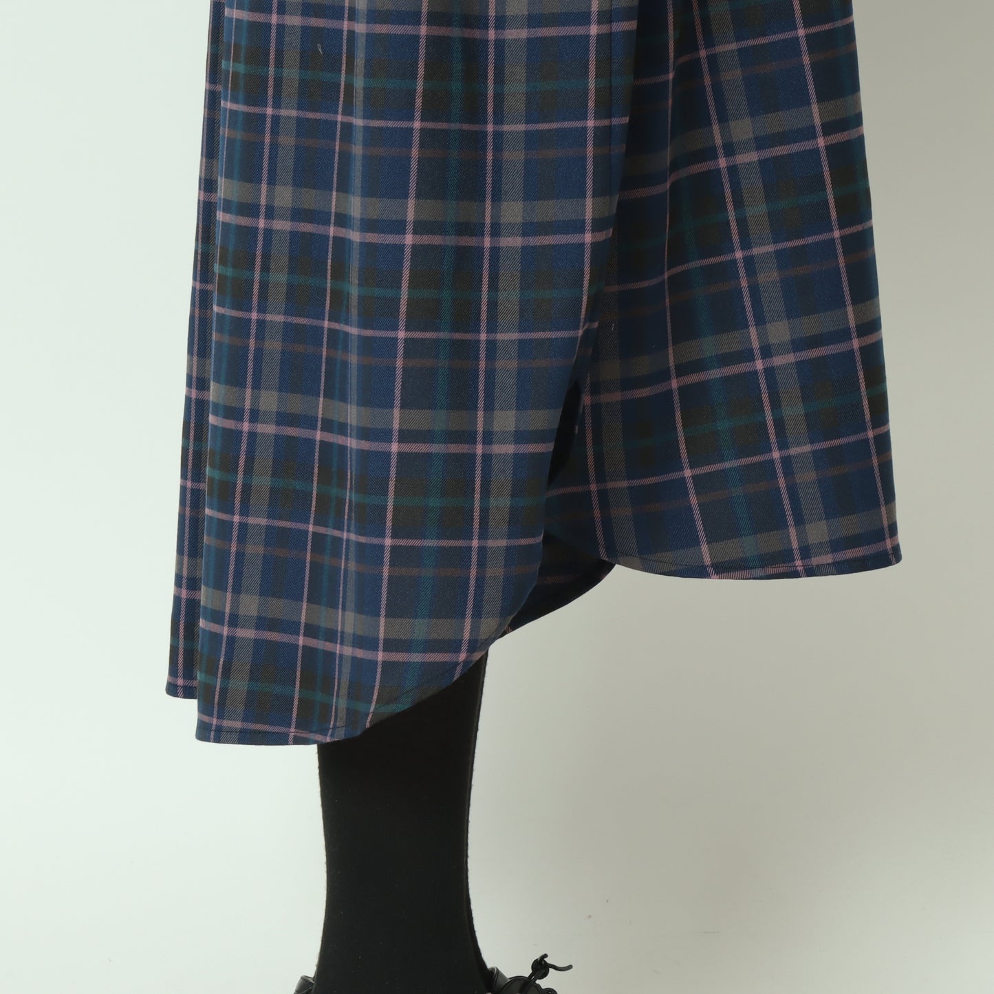 タータンバックリボンシャツドレス H325316